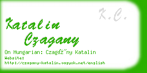 katalin czagany business card